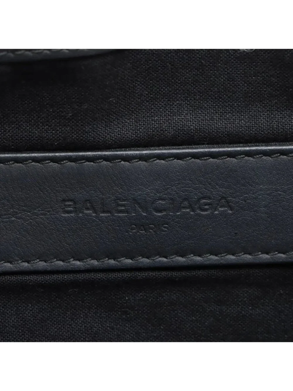 Balenciaga Navy Clip M Leather Clutch Pouch Business